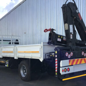 Hino 500 1626 rear mount dropside crane truck